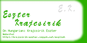 eszter krajcsirik business card